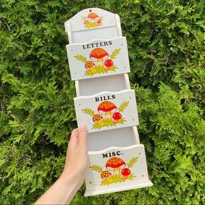 SOLD VTG 70s Sears Merry Mushroom Mail Slot Holder